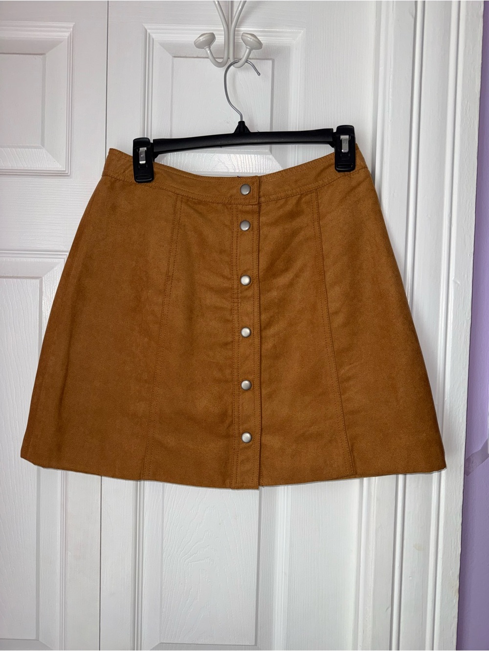 H&M Button-Front A-Line Skirt - Brown